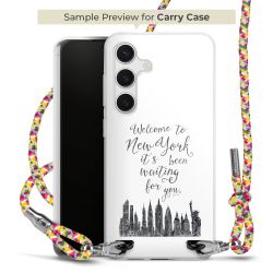 New Carry Case Transparent Stoff colourful/silber