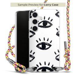 New Carry Case Transparent Stoff colourful/silber