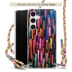 Carry Case Transparent Fabric colourful