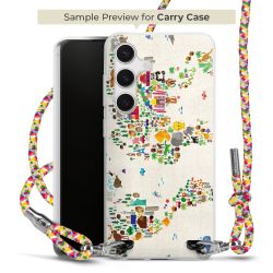 Carry Case Transparent Fabric colourful