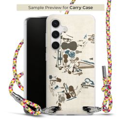 New Carry Case Transparent Stoff colourful/silber