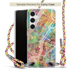 New Carry Case Transparent Stoff colourful/silber