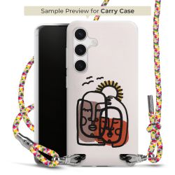 New Carry Case Transparent Stoff colourful/silber