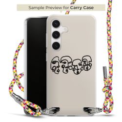 New Carry Case Transparent Stoff colourful/silber