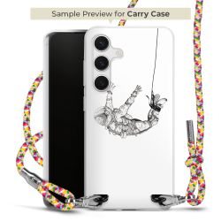 New Carry Case Transparent Stoff colourful/silber