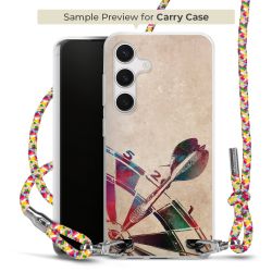 New Carry Case Transparent Stoff colourful/silber