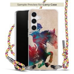 Carry Case Transparent Fabric colourful