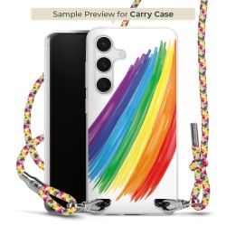 New Carry Case Transparent Stoff colourful/silber