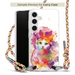 New Carry Case Transparent Stoff colourful/silber