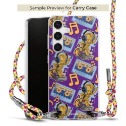 New Carry Case Transparent Stoff colourful/silber