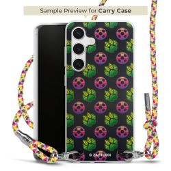 New Carry Case Transparent Stoff colourful/silber