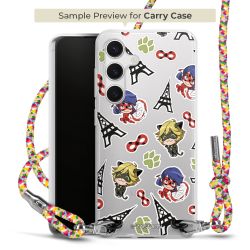 Carry Case Transparent Fabric colourful