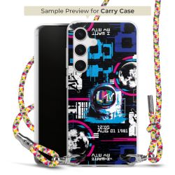 New Carry Case Transparent Stoff colourful/silber