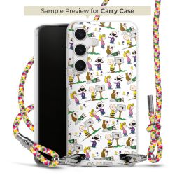 New Carry Case Transparent Stoff colourful/silber