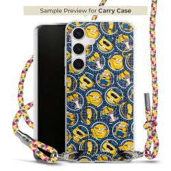 New Carry Case Transparent Stoff colourful/silber