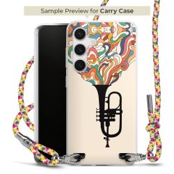 New Carry Case Transparent Stoff colourful/silber