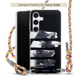 Carry Case Transparent Fabric colourful