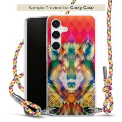 Carry Case Transparent Fabric colourful