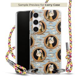 Carry Case Transparent Fabric colourful