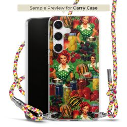 Carry Case Transparent Fabric colourful