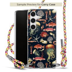 Carry Case Transparent Fabric colourful