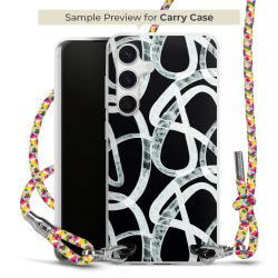 New Carry Case Transparent Stoff colourful/silber
