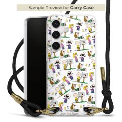 New Carry Case Transparent Stoff schwarz/gold