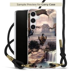 New Carry Case Transparent Stoff schwarz/gold