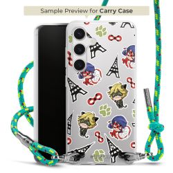 New Carry Case Transparent Stoff sparkling-neon/silber