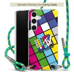 Carry Case Transparent Fabric sparkling neon/silver