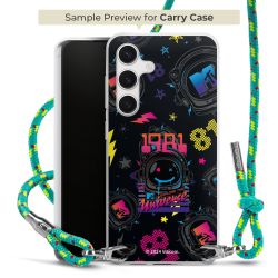 Carry Case Transparent Fabric sparkling neon/silver