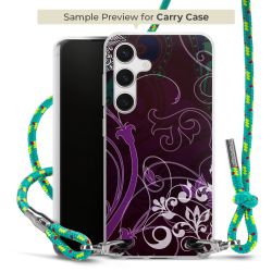 Carry Case Transparent Fabric sparkling neon/silver