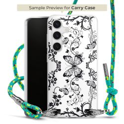 Carry Case Transparent Fabric sparkling neon/silver