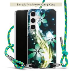 Carry Case Transparent Fabric sparkling neon/silver