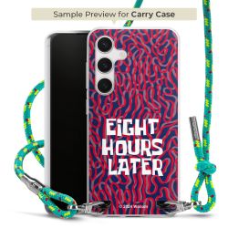 Carry Case Transparent Fabric sparkling neon/silver