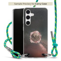 Carry Case Transparent Fabric sparkling neon/silver