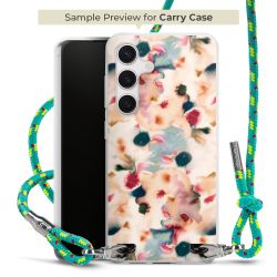 Carry Case Transparent Fabric sparkling neon/silver