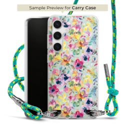 Carry Case Transparent Fabric sparkling neon/silver