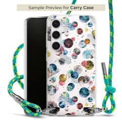 Carry Case Transparent Fabric sparkling neon/silver