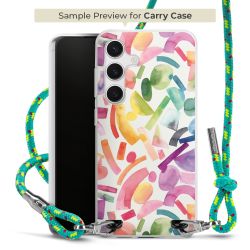 Carry Case Transparent Fabric sparkling neon/silver