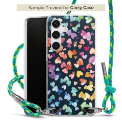 Carry Case Transparent Fabric sparkling neon/silver