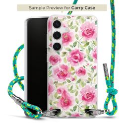 Carry Case Transparent Fabric sparkling neon/silver