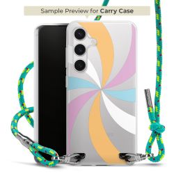 Carry Case Transparent Fabric sparkling neon/silver