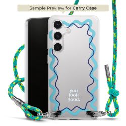 Carry Case Transparent Fabric sparkling neon/silver