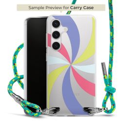 Carry Case Transparent Fabric sparkling neon/silver