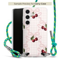 Carry Case Transparent Fabric sparkling neon/silver