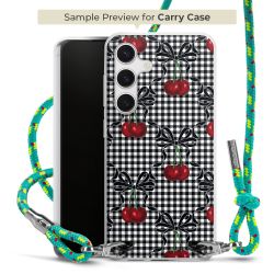 Carry Case Transparent Fabric sparkling neon/silver