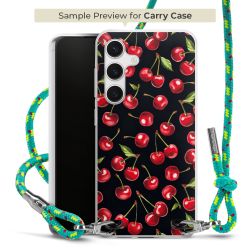 Carry Case Transparent Fabric sparkling neon/silver