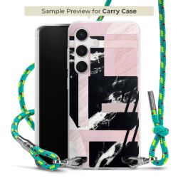 Carry Case Transparent Fabric sparkling neon/silver