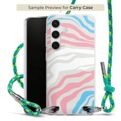 Carry Case Transparent Fabric sparkling neon/silver